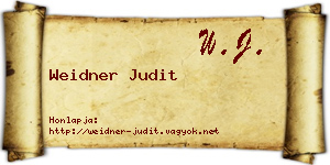 Weidner Judit névjegykártya